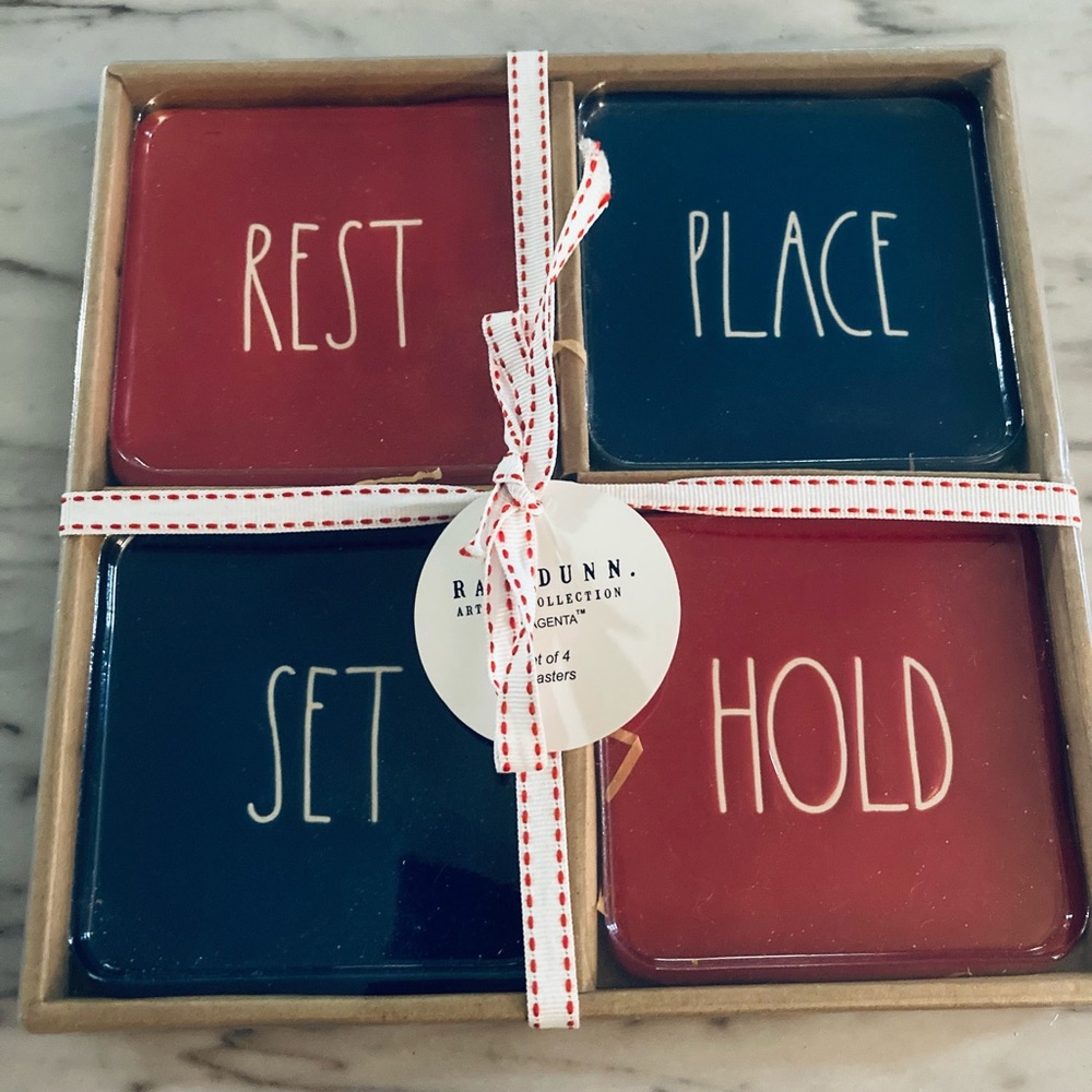 Rae Dunn set of Coasters NIB
